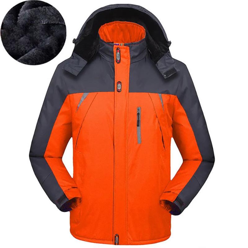 Men's Cotton-padded Jackets Plus Velvet Loose Padded Jackets for Outdoor Warmth In Autumn and Winter