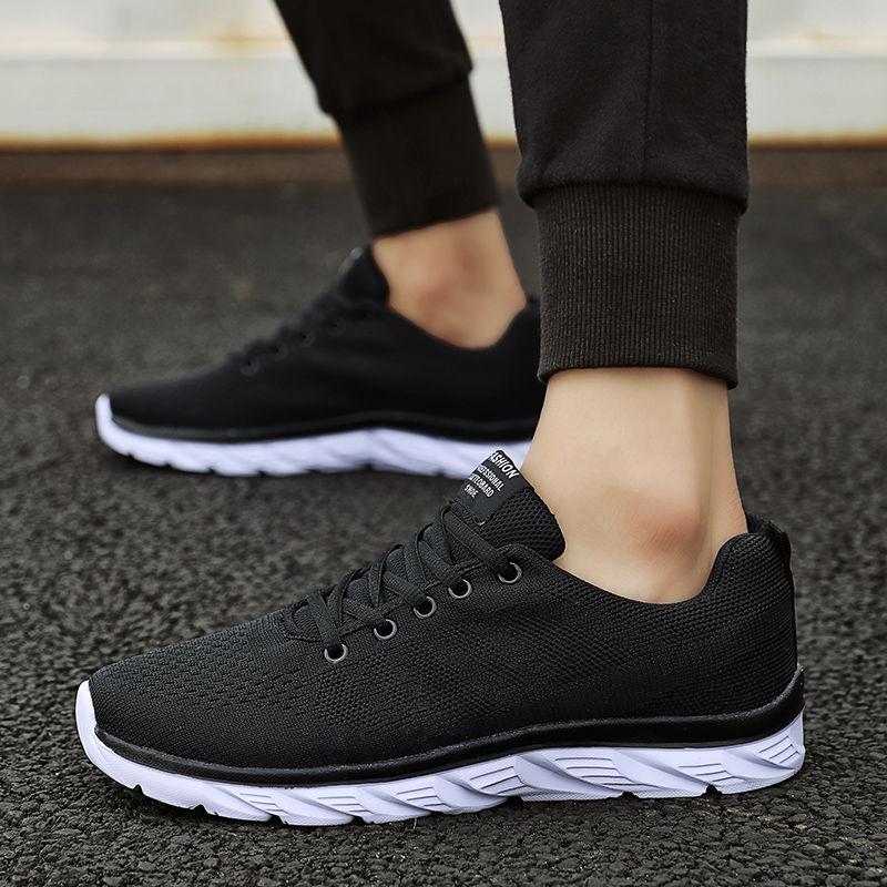 Shoes Men's Sports Shoes Summer Hollow Mesh Running Shoes Lightweight Plus Size Deodorant Breathable Mesh Shoes