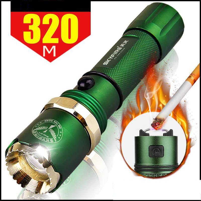 Powerful Led Flashlight Zoom Torch 18650/26650 Rechargable Battery Brighter Than Outdoor Light