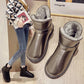 Thicken Plus Velvet Snow Boots Women All-match Flat-bottomed Waterproof Super Warm Cotton Boots Winter Shoes