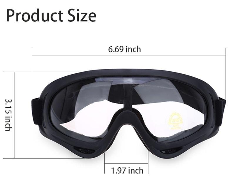 WTEMPO Outdoor Goggles X400 Motorcycle Cycling Bike ATV Glasses Safety Dustproof Striking Resistant