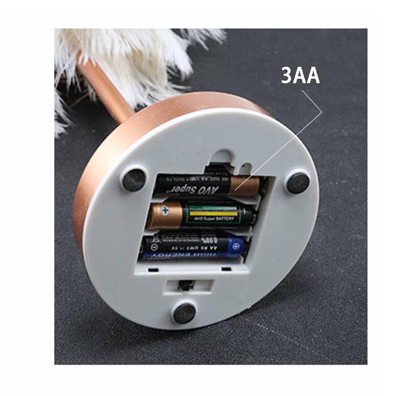 European Fashion Net Red Feather Table Lamp Wedding Celebration Decoration White Bedroom Bedside Creative Living Room Small Light