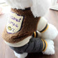 Pet Small Dog Puppy Plus Velvet Thick Warm Clothes Autumn Winter Four-legged Cotton Coat Teddy Dog Cute Print Clothing