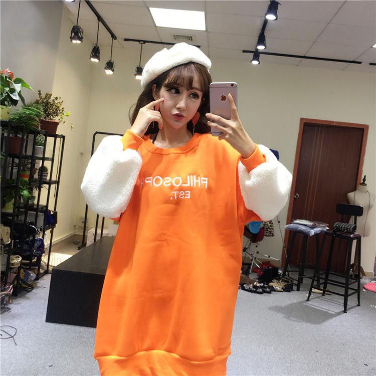 Women's Winter Loose Hip-hop Style Sweater Thick Stitching Long-sleeved Blouse