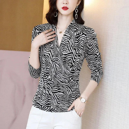 Elegant Lace Women Blouse Sexy V neck Office Ladies Blouses Shirts Casual Long sleeve Spring Fall Female Party Tops Pullover