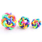 Molar Teeth Sound Bite-resistant Rope Ball Cat Pet Products Toys Teddy Puppy Dog Toys Pet Supplies Multicolor Braided Bell Ball Cat Play Tools