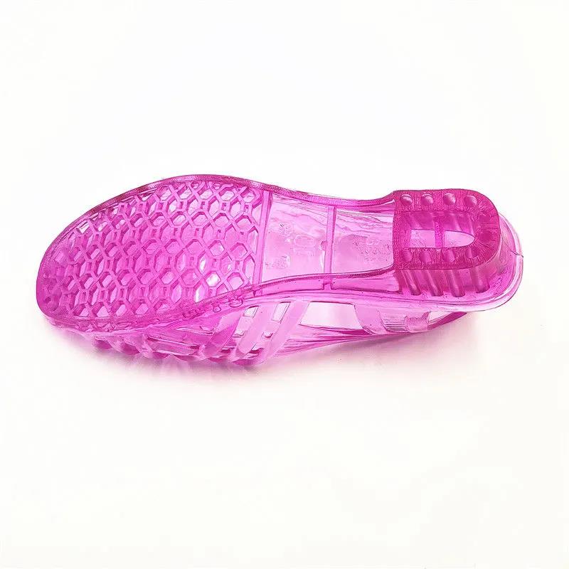 Jelly Shoes Women Summer Soft-soled Beach Shoes Non-slip Thick-soled Pregnant Women Slippers Rain Boots Sandals Hole Shoes