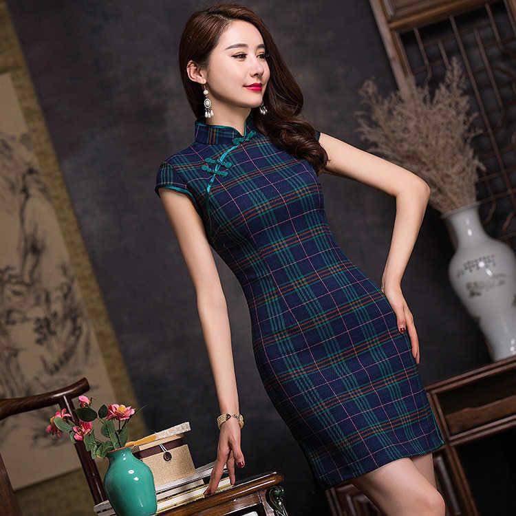 Slim sexy short dress female cheongsam summer cheongsam female casual cheongsam skirt