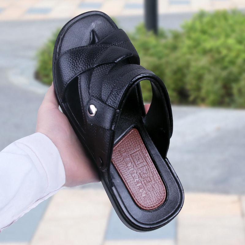 Sandals Men's Summer Men's Slippers Men's Baotou New Men's Slippers Beach Shoes Casual Sandals Men Outdoor Sandals Graffiti Slippers Velcro Slippers