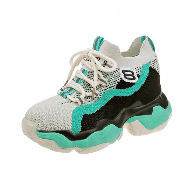 Roman Breathable Chunky Sneakers Women Summer Mesh Slip-on Woman Casual Sneakers Thick Sole Women Shoes