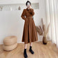 Spring Sweet Retro Bowknot Female Dress Temperament Was Thin Female Student Dress Korean Version of The Wild Mid-length A-line Skirt