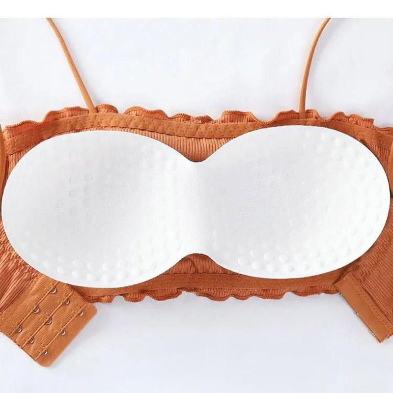 Korean Version Three Row Buckle Gathered Anti Sagging Thin Wrap Chest Wipe Chest Suspender Vest Underwear Women's Wrap Chest Suspender Vest Bra
