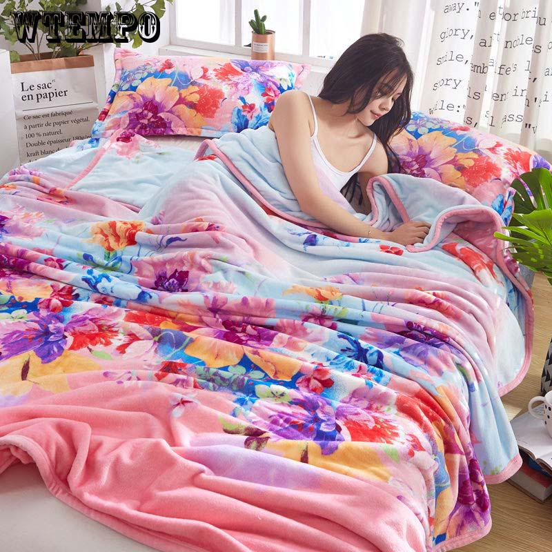 1pc Coral Fleece Blanket Flannel Blanket Blanket Thickening Student Single Bed Single Air-conditioned Towel Quilt