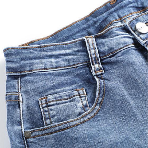 Cropped Straight Jeans Women's Loose Spring, Autumn and Summer Thin Breeches High-waisted Wide-leg Pants