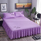 Solid Color Bedspread One Piece Simmons Non-slip Protective Cover Bed Sheet Non-slip Printing Double Bed