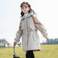 Girls' Winter Wear Faction Overcomes Warm and Windproof Cotton Coat Autumn and Winter Clothing Plus Velvet Padded Coat