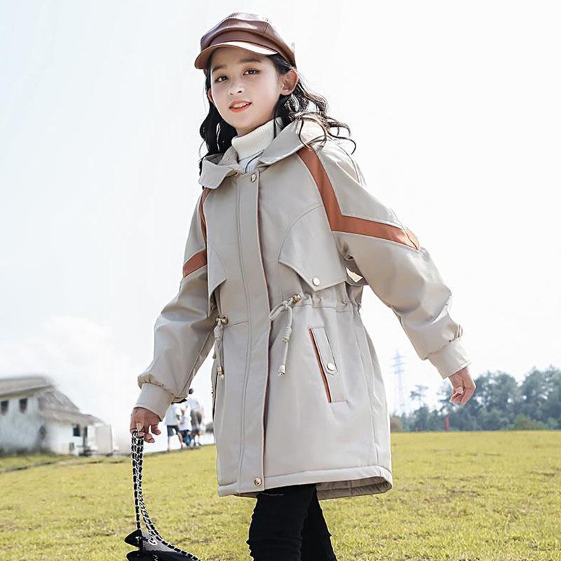 Girls' Winter Wear Faction Overcomes Warm and Windproof Cotton Coat Autumn and Winter Clothing Plus Velvet Padded Coat