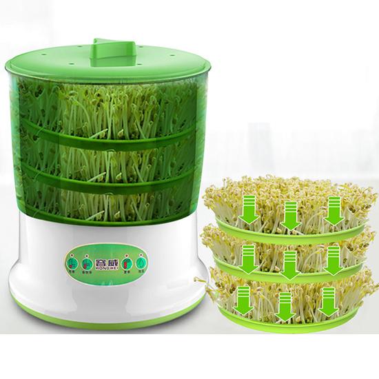 2/3 Layer Automatic Bean Sprout Machine Homemade Sprout Bud Machine Bean Sprouts Maker Seeds Growing
