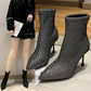 Fashion Ankle Boots Women Pointed Toe High Heel Short Boots Ladies Shoes Winter Martin Boots