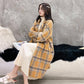 Women's Coats and Jackets 2019 Fashion Women's Plaid Double-Breasted Woolen Coat Ladies Overcoat
