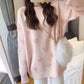 Love Round Neck Pullover Sweater Spring and Autumn Loose Fairy Gentle Style Student Sweater Jacket