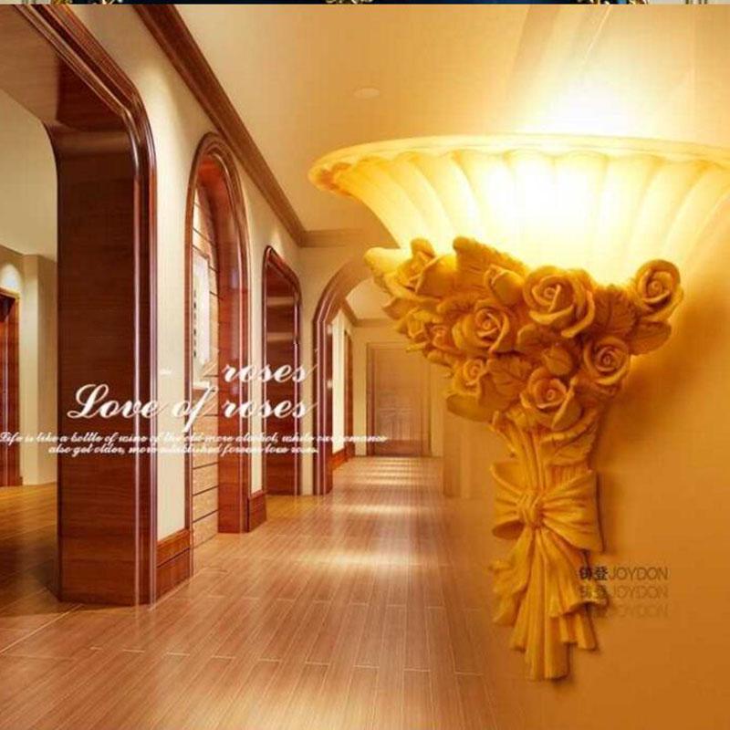 resin LED Wall lamps Living room bedroom bedside decoration lamp TV background wall lamp glass shade