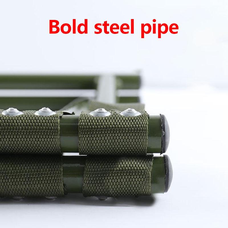 Military Folding Stool Carbon Steel Durable Canvas Chair Fishing Bench Portable Chair Simple Furniture