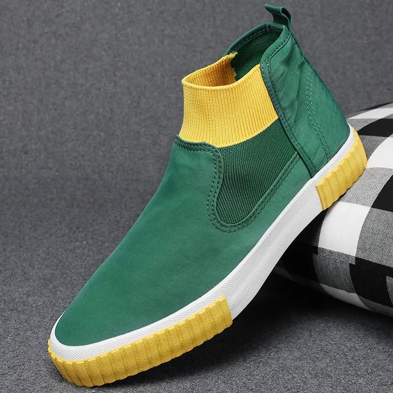 Korean Style All-match Casual Shoes Lazy One-foot High-top Men's Sneakers Men's Trendy Shoes