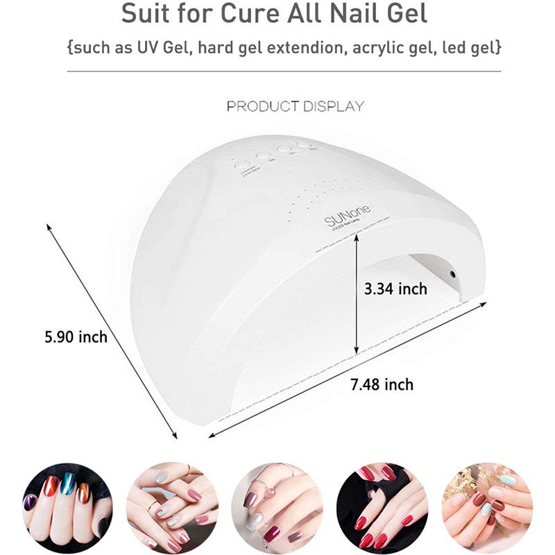 Manicure Set Nail Kit 48W UV Lamp Nail Dryer Set Nail Gel Polish Soak Off Manicure Tool Kit