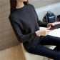 Winter Women Low Collar Plus Size Warm Pullover Sweater Office Soft Inner Bottoming Shirt