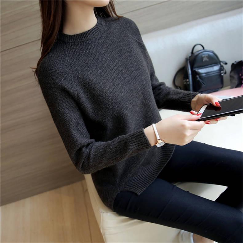 Winter Women Low Collar Plus Size Warm Pullover Sweater Office Soft Inner Bottoming Shirt