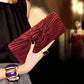 Ladies Elegance Luxury Clutch Bag Shoulder Bag Pleated Satin Wedding Evening Banquet