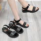 Sandals Female Roman Shoes Summer Rhinestone Fairy Style Wild Tide Shoes Slope Heel Fashionable Mother Sandals Out