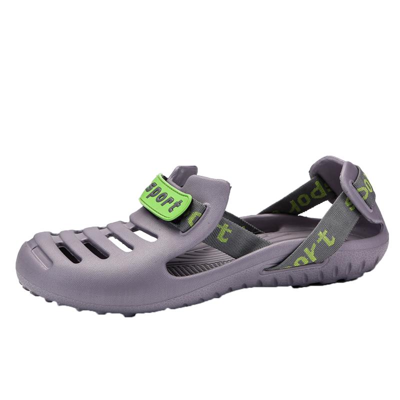 Summer Men's Personality Hollow Hole Shoes All-inclusive Breathable Plastic Sandals Seaside Wading Non-slip Beach Shoes