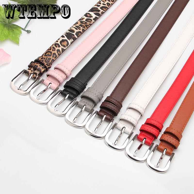Women Belt Simple Pin Buckle Wild Decoration Black Belt Cross Pattern Wide Belt