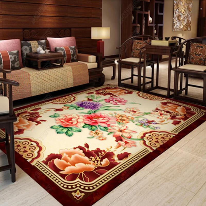Big Size Persian Carpet Living Room Coffee Table Carpet Rectangle Ground Mat Classical Home
