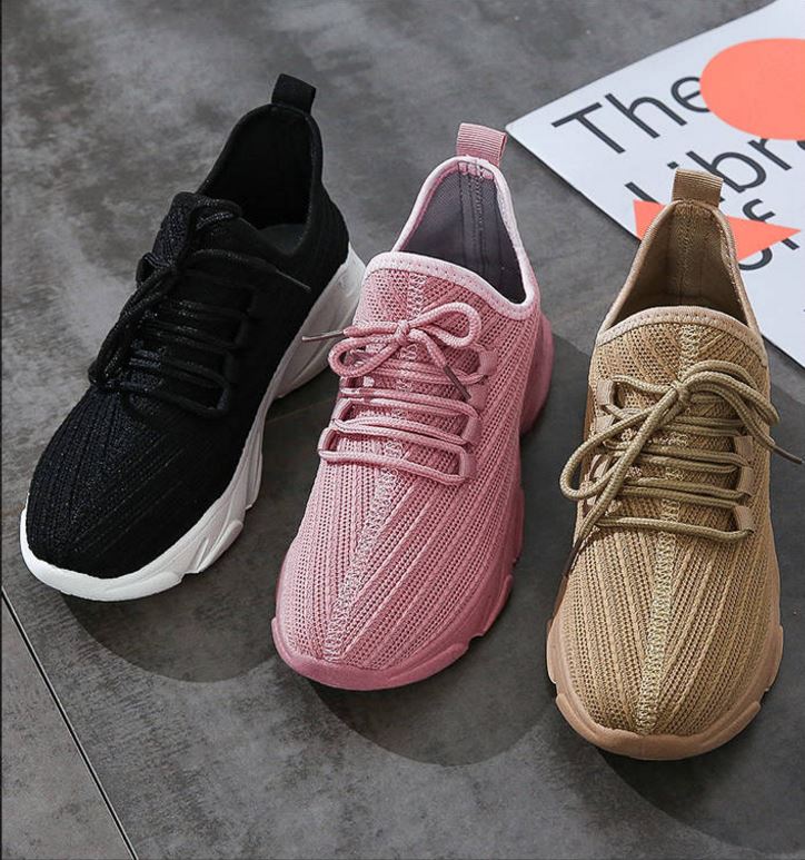 Spring Autumn Fashion Women's Shoes Student Breathable Single Shoes Fashion All-match Sports Running Shoes