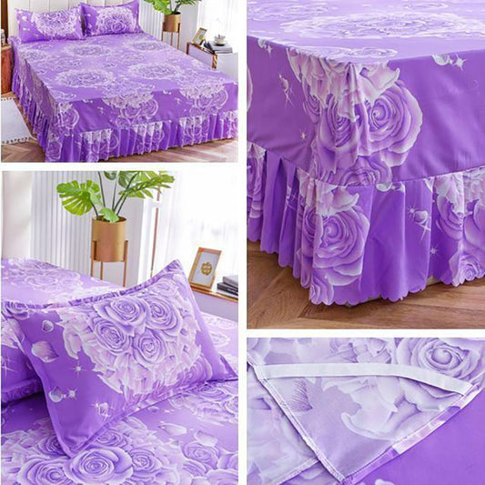 Bedroom Home Sanding Bed Skirt Solid Color Skin-friendly Bedspread Bedspread Bedroom Student Dormitory Sheets