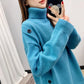 Autumn and Winter Turtleneck Women's Fashion Loose Knitted Long-sleeved Pullover Sweater