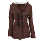Coats for Women Winter Hooded Jacket Black  Gray Solid Casual Slim Warm Parkas