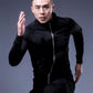 Fitness Sports Jacket Men's Breathable Tight-fitting Quick-drying Hooded Sweater Zipper Basketball Sportswear Casual Jacket