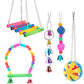 5/6pcs Parrot Bird Toy Set Hanging Cage Swing Rainbow Bridge Toy Bird Supplies