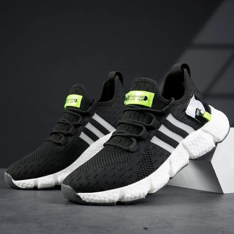 2021 New Fly Woven Mesh Shoes Breathable Lightweight Casual Running Shoes