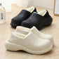 Waterproof Cotton Slippers for Women Winter Indoor and Outdoor Cute Plus Velvet Warm Shoes for Home Non-slip Wool Slippers