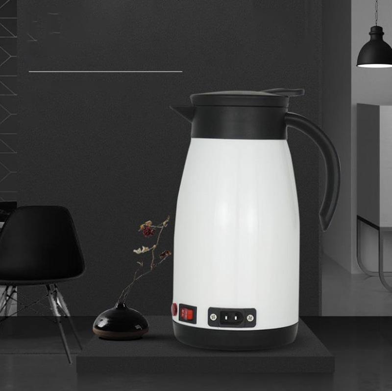 1300ml Car Stainless Steel Electric Heating Kettle Temperature Insulation Pot Coffee Tea Water Heating Pot