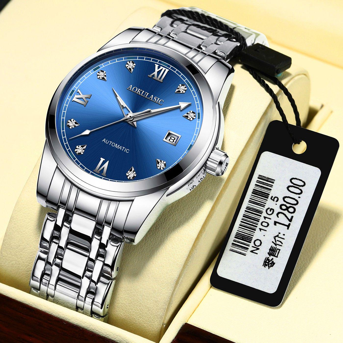 Mechanical Automatic Watches Waterproof Gold Watch Men Stainless Steel Men Watch Fashion Wristwatch