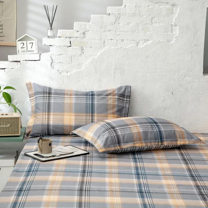 A Pair of Twill Cotton Adult Pillowcases Single Double Student Dormitory Pillow Core Dust Cover 48*74cm