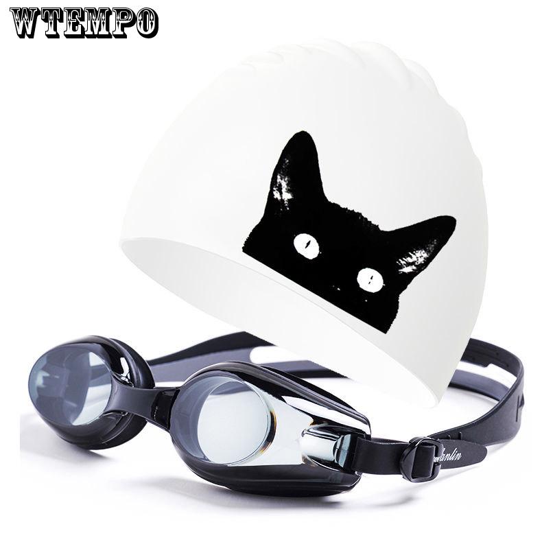 WTEMPO Unisex Swimming Caps Soft Silicone Cap Lightweight Elastic Swimming Hat Swim Accessories