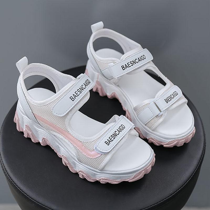 Summer Thick-soled Sports Sandals for Female Students Flat-bottomed All-match Sandals