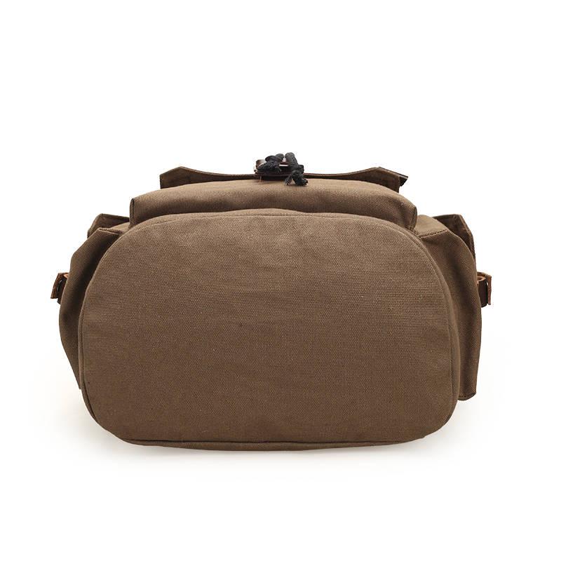 Men Large Backpack Solid Cotton Fashion Male Zipper  Rucksack Sports Travel Hiking School Bag